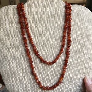 Natural Baltic honey amber bead necklace
